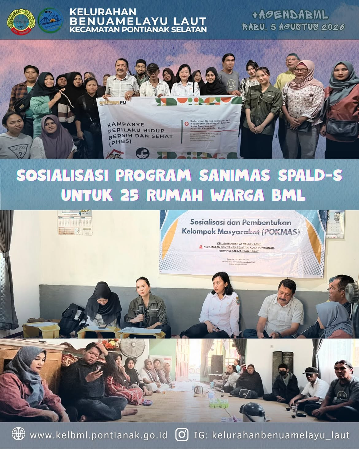 Sosialisasi Program SANIMAS SPALD-S di Kelurahan Benua Melayu Laut, Dorong Akses Sanitasi Layak bagi Warga