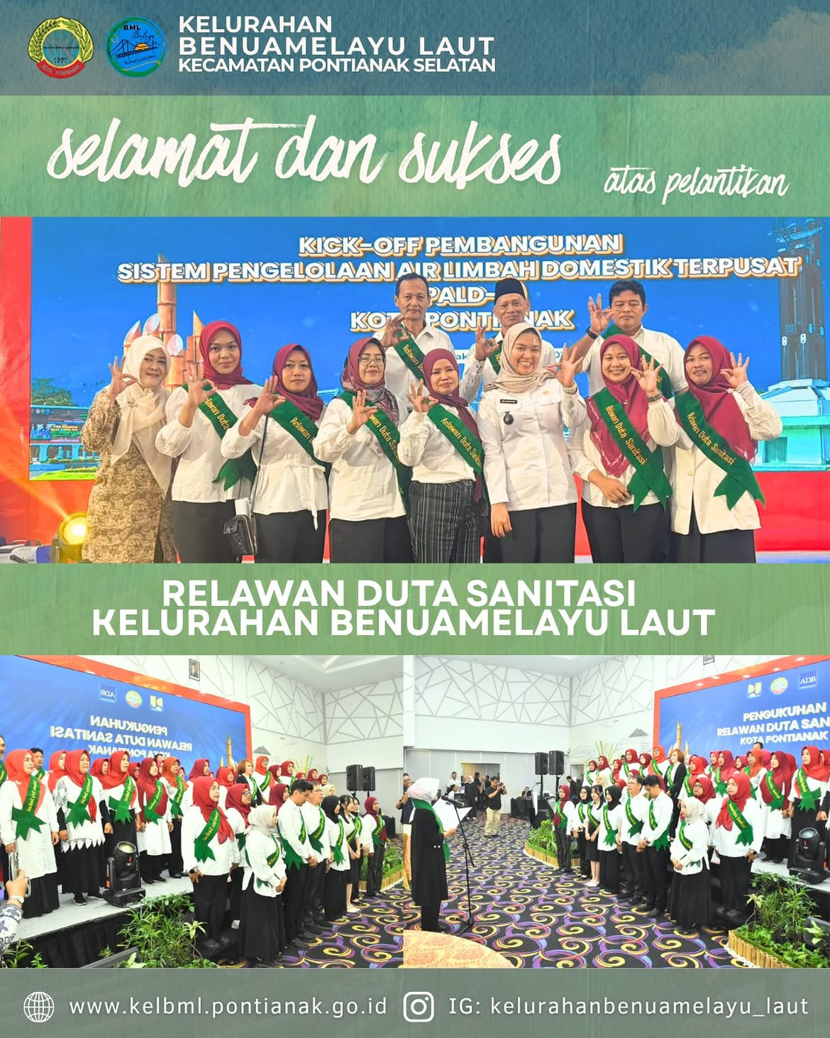Selamat dan Sukses! Relawan Duta Sanitasi Kelurahan Benuamelayu Laut Resmi Dikukuhkan