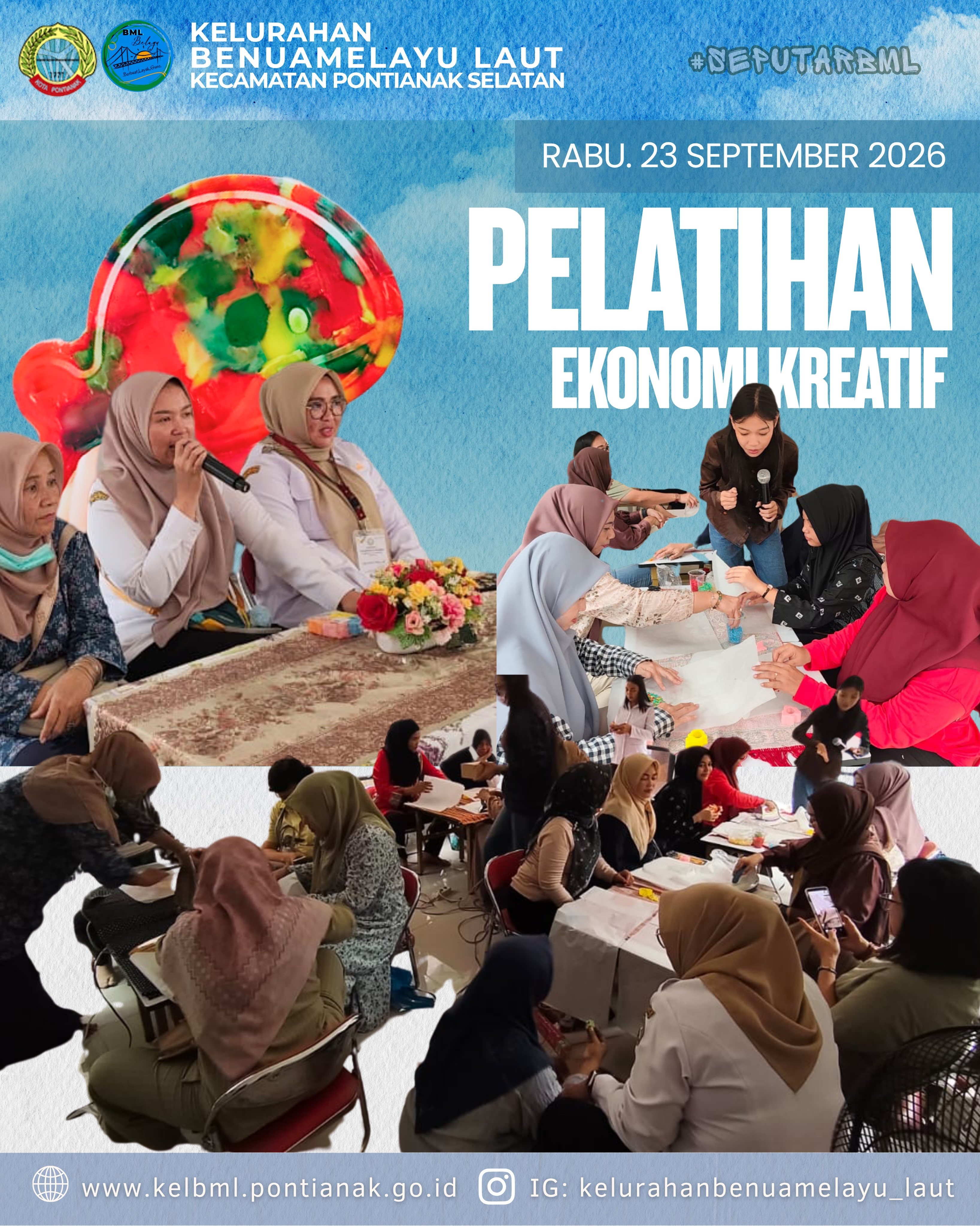 Ubah Sampah Plastik Menjadi Produk Kreatif, Kelurahan Benuamelayu Laut Gelar Pelatihan Ekonomi Kreatif