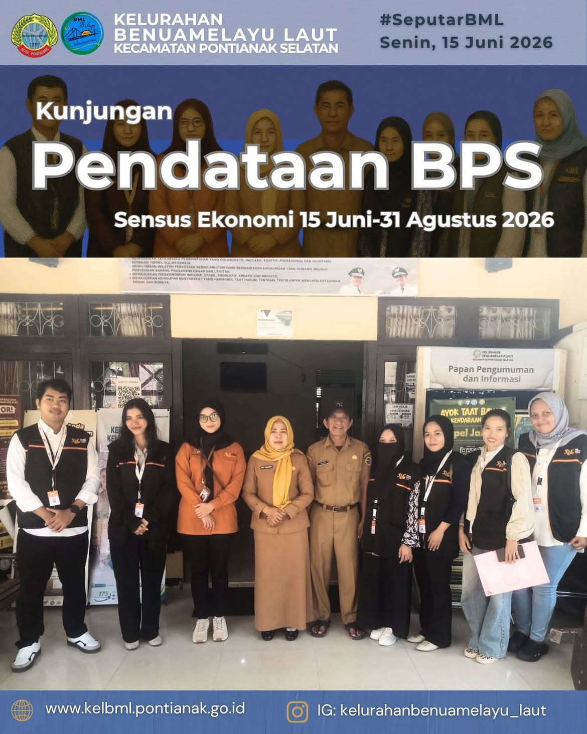 Dukung Data Ekonomi Akurat, Kelurahan Benuamelayu Laut Sambut Pelaksanaan Sensus Ekonomi 2026