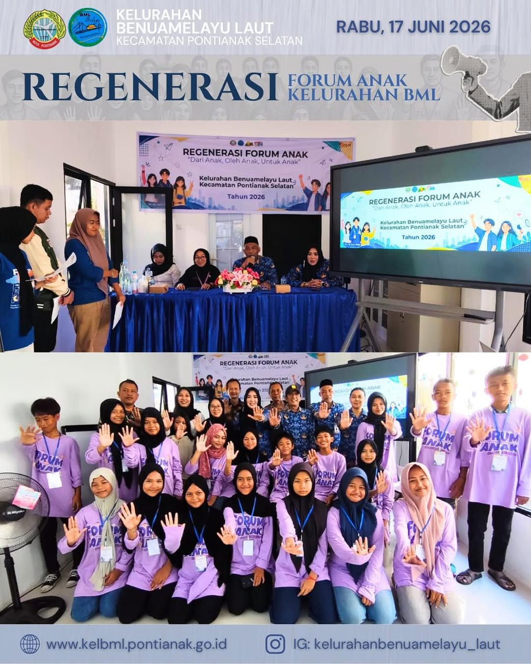 Regenerasi Forum Anak Kelurahan Benuamelayu Laut 2026, Wujudkan Generasi Aktif dan Peduli Lingkungan