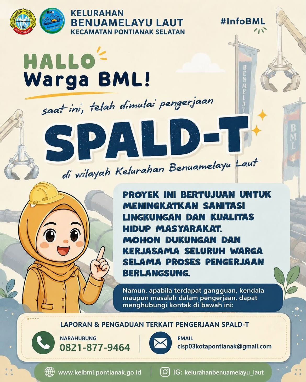 Pengerjaan SPALD-T Dimulai, Kelurahan Benuamelayu Laut Ajak Warga Dukung Peningkatan Sanitasi Lingkungan