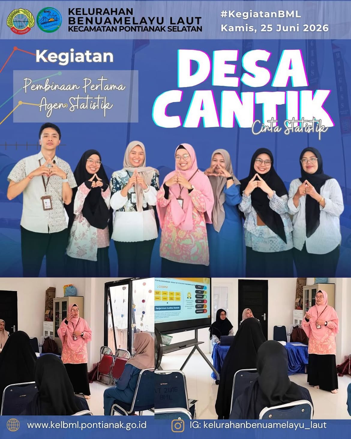 Pembinaan Perdana Agen Statistik Benuamelayu Laut, Dukung Sukses Program "Desa Cantik"