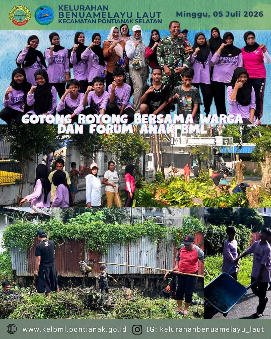 Gotong Royong Menyatukan Langkah, Warga RW 10 Bersama Kelurahan Wujudkan Lingkungan Bersih dan Sehat