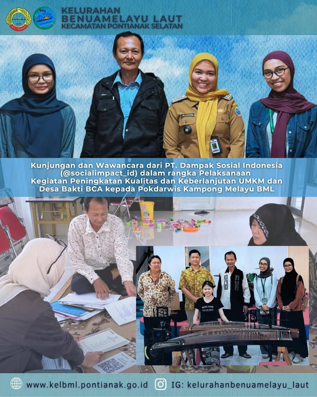 Perkuat UMKM dan Pariwisata Lokal, Pokdarwis Kampong Melayu BML Terima Kunjungan PT. Dampak Sosial Indonesia