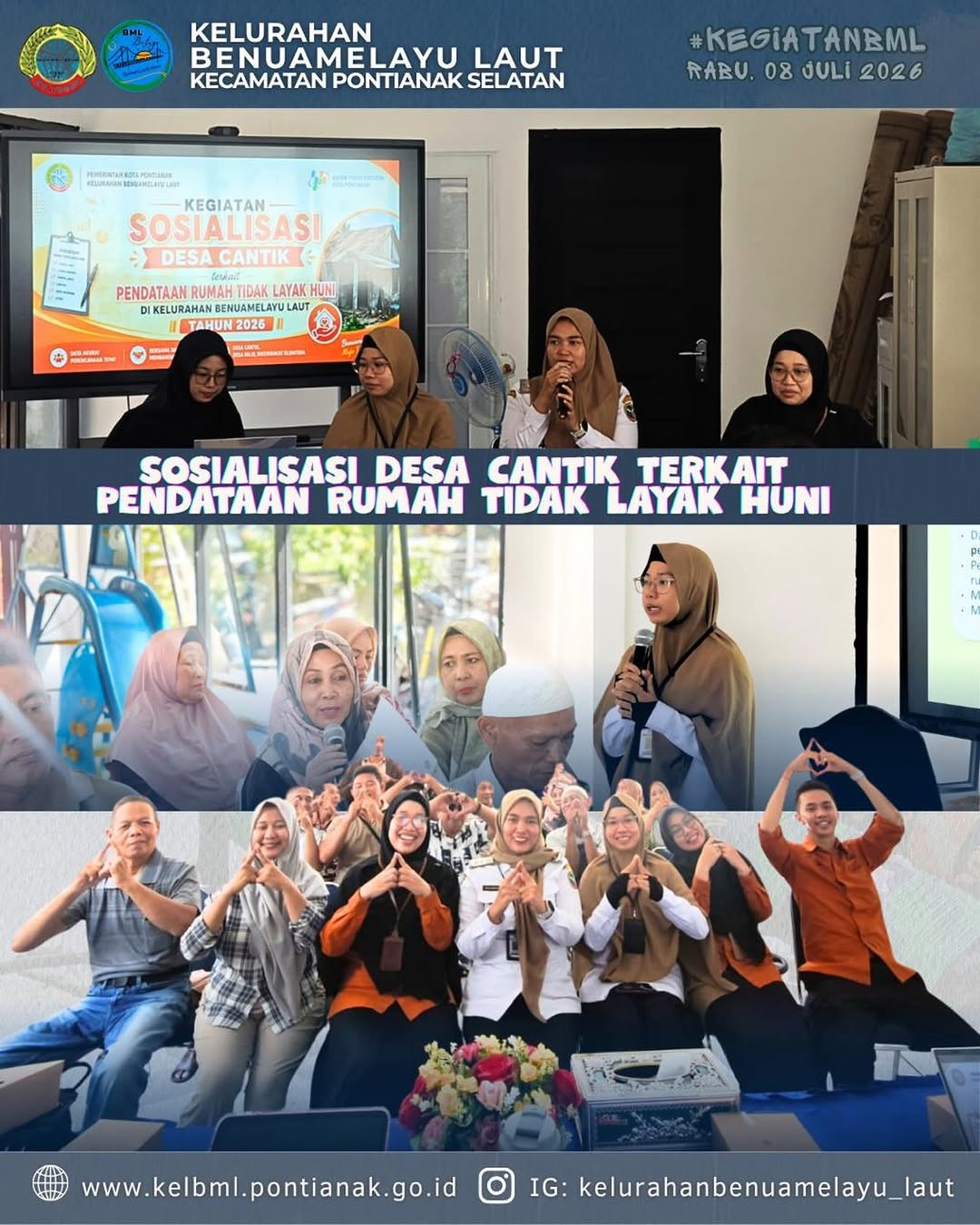 Desa Cantik Berlanjut, Kelurahan Benuamelayu Laut Gelar Sosialisasi Pendataan Rumah Tidak Layak Huni